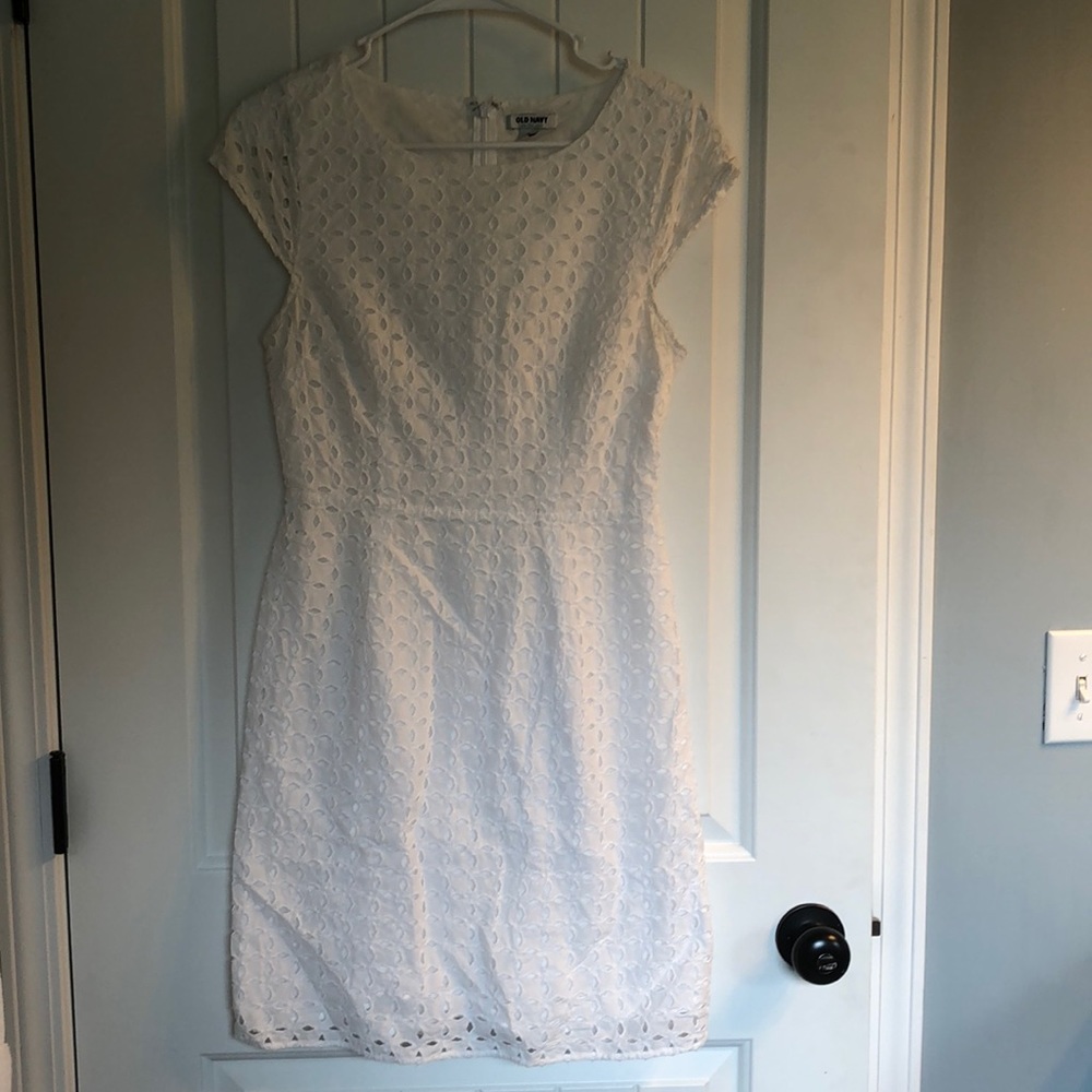 White eyelet dress old navy